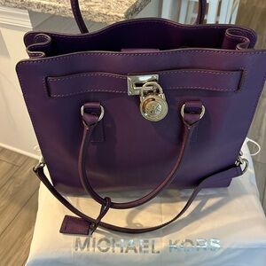 Michael Kors Purple Hamilton/SaffianoTote